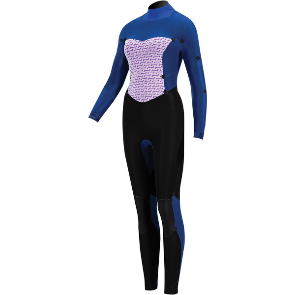 2020 Prolimit Womens Fire 5/3mm V-Back Zip Wetsuit 15060 - Black / Turquoise
